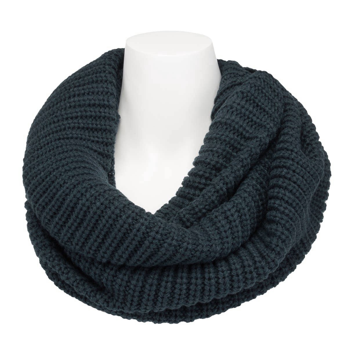 Women's Classic Knit Wide Infinity Scarf - Warm and Soft Acrylic - Scarvesnthangs
