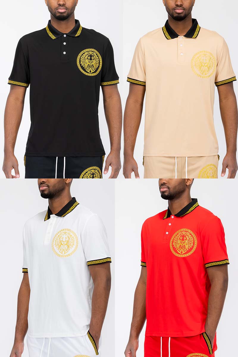 Lion Head Polo Shirt-1