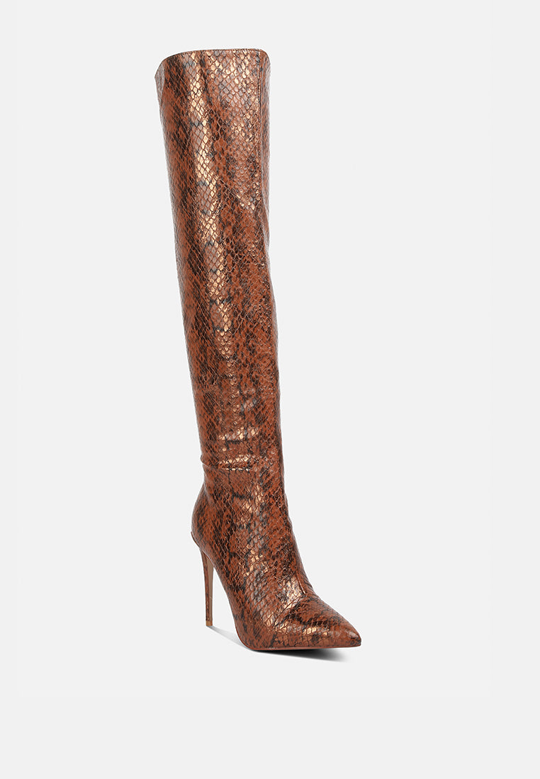 catalina snake print stiletto knee boots-6