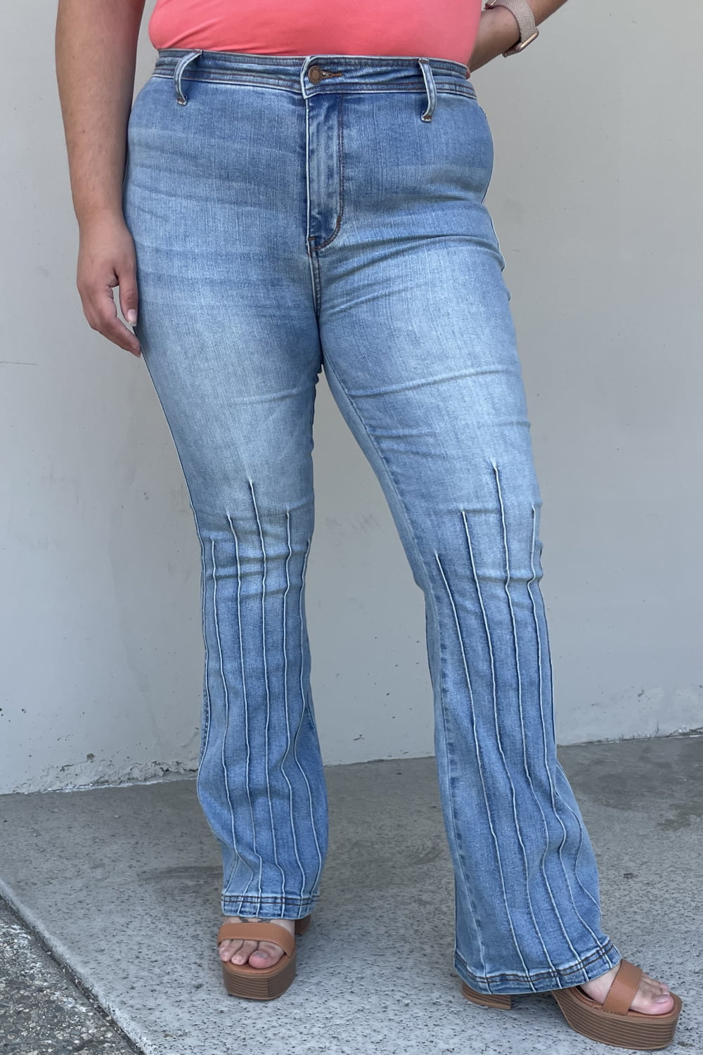 Judy Blue Vivian Full Size High Waisted Bootcut Jeans - Scarvesnthangs