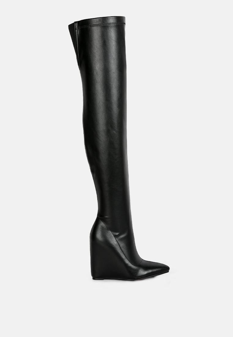 gladol wedge heel calf boots-5