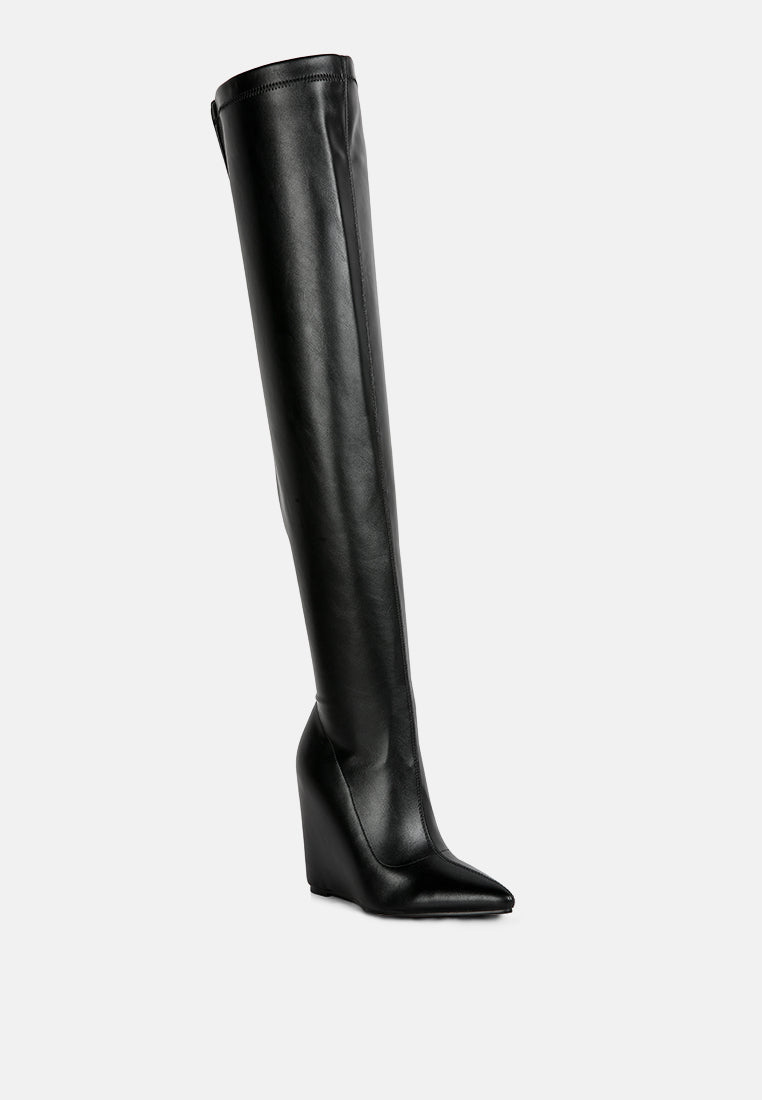 gladol wedge heel calf boots-6