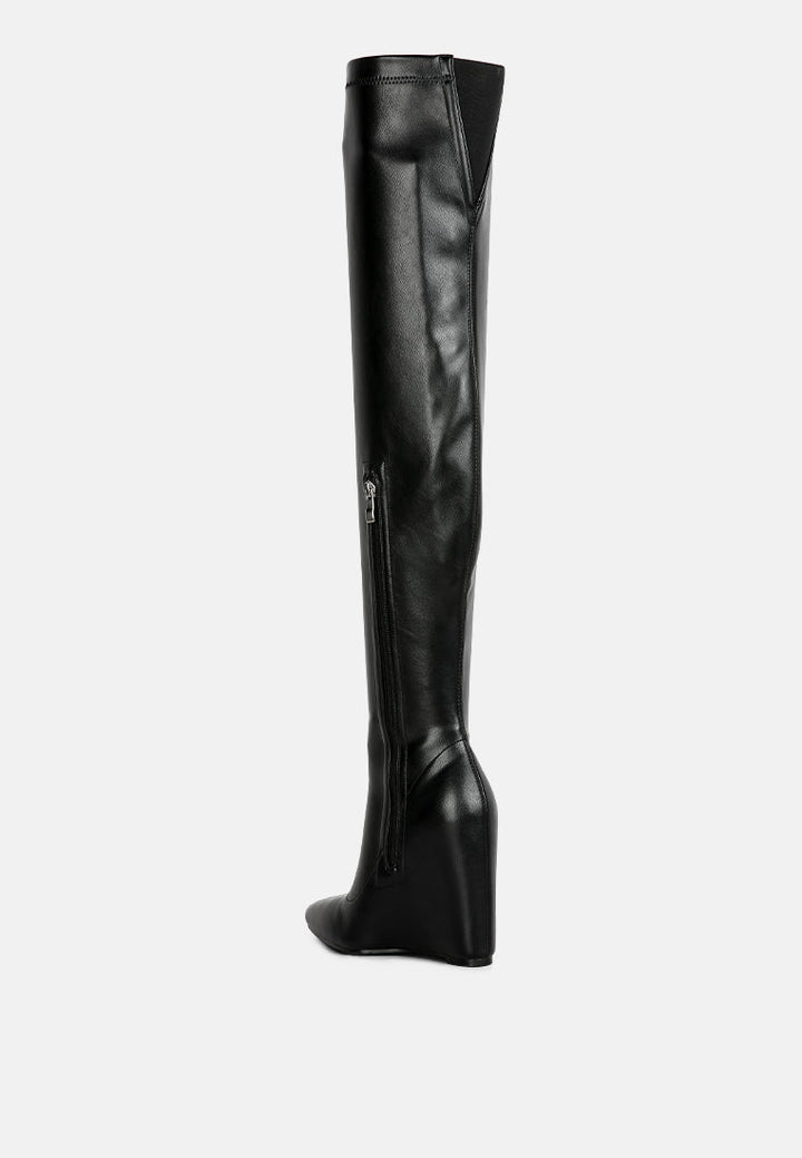 gladol wedge heel calf boots-7