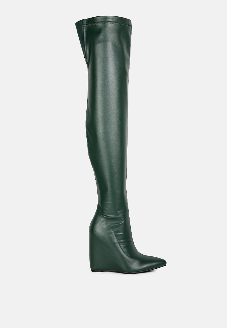 gladol wedge heel calf boots-0