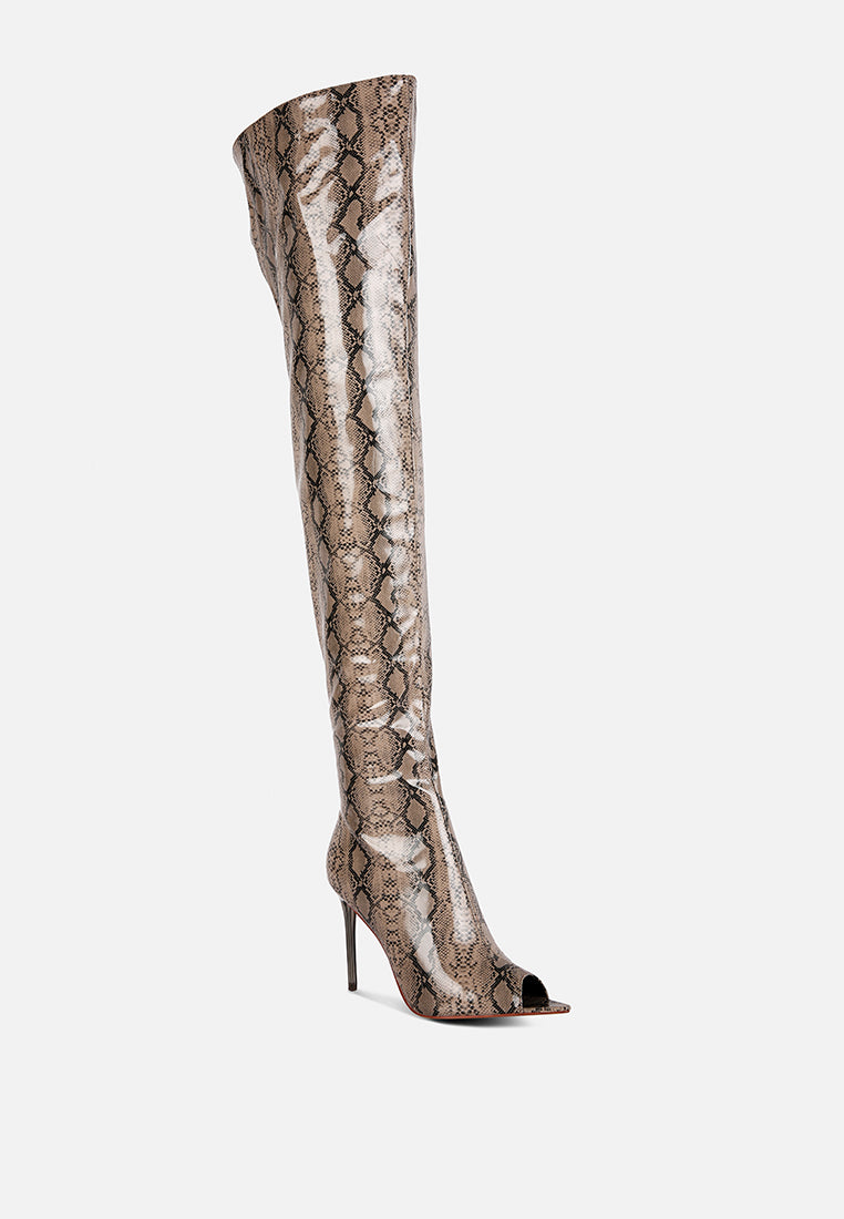 high drama snake print stiletto long boots-6