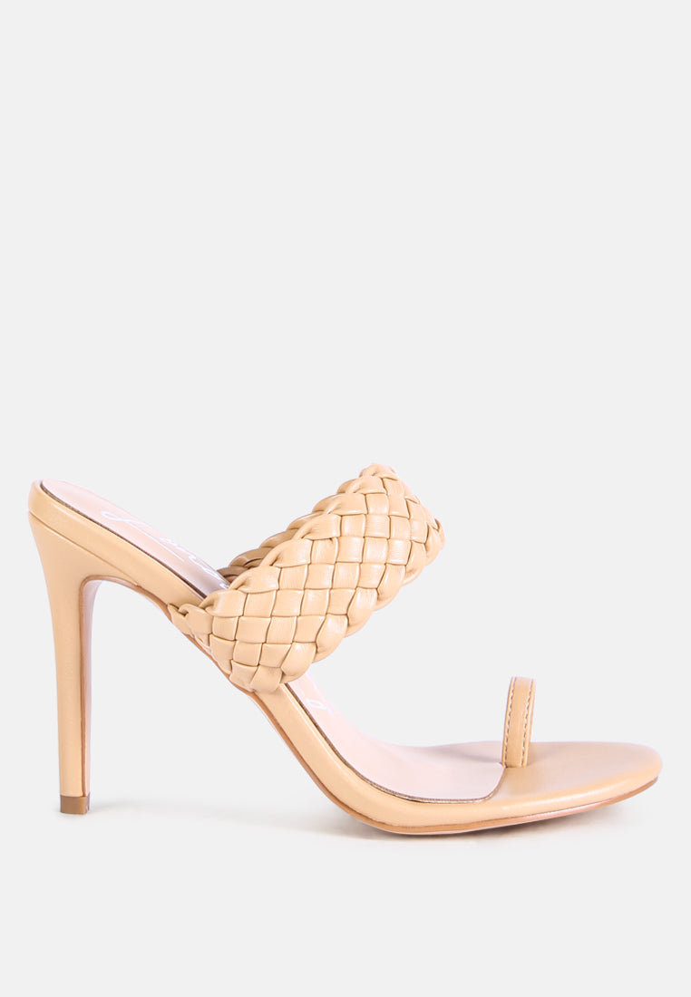 high perks woven strap high heels-0