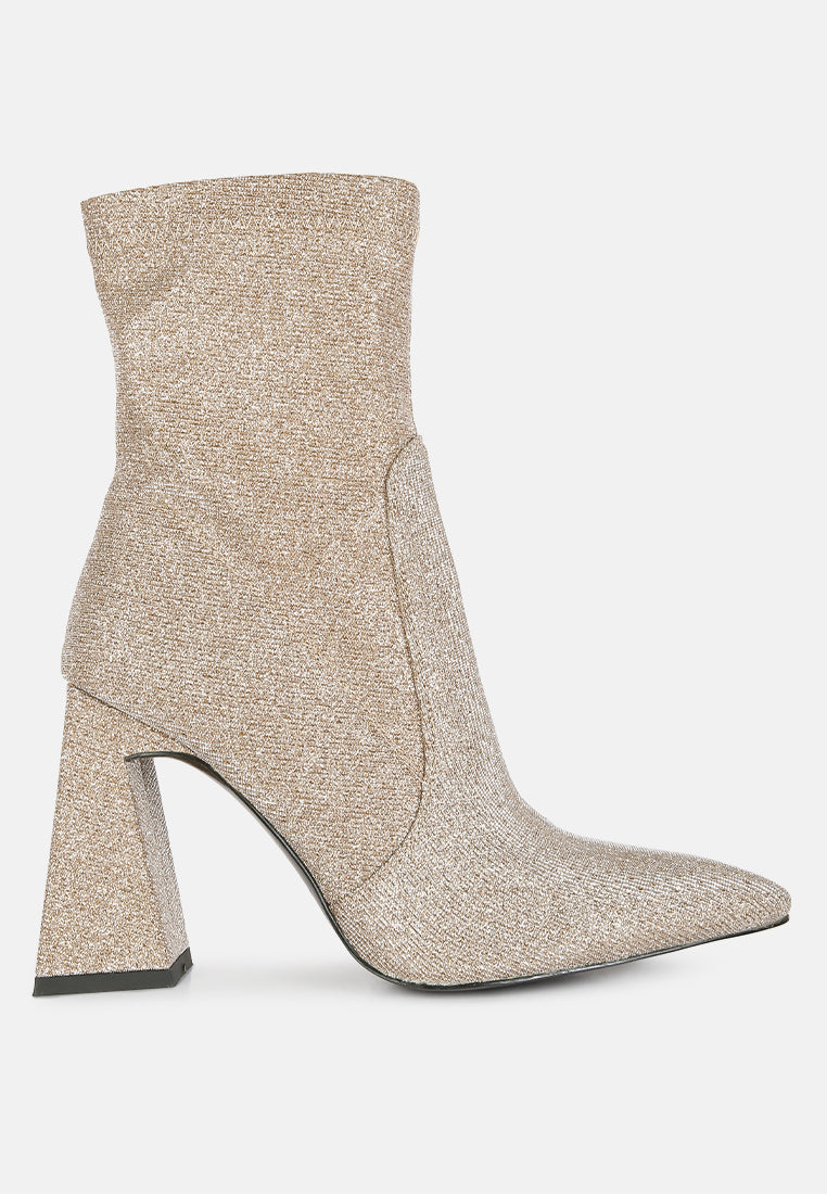 hustlers shimmer block heeled ankle boots-10