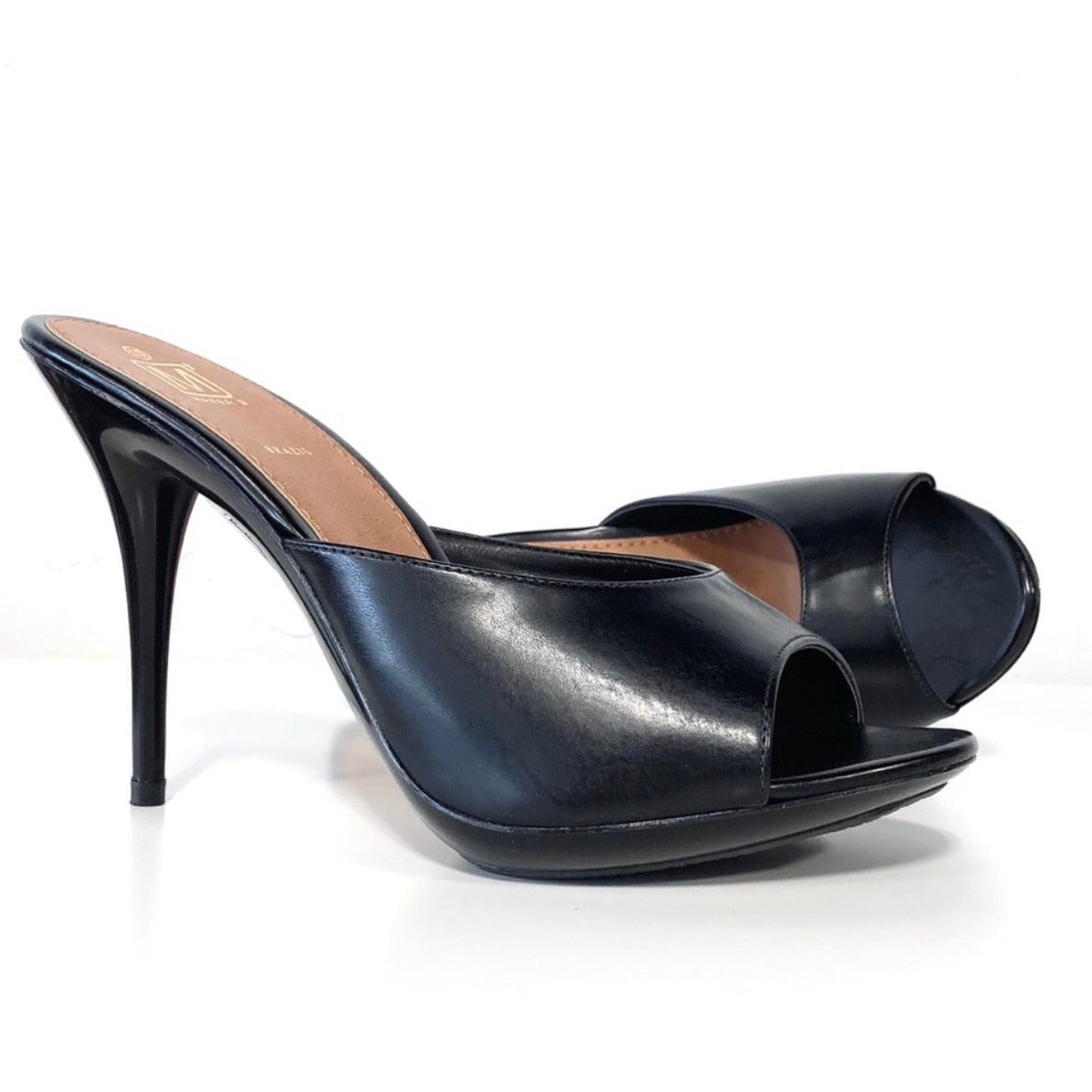 Carioca 5 Black Peep Toe Heels - Scarvesnthangs