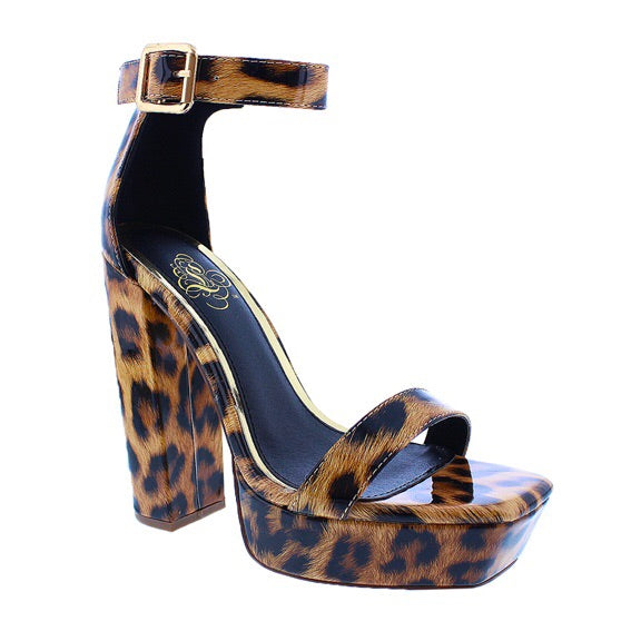 Yuko Leopard Brown Black Platform Heels - Scarvesnthangs