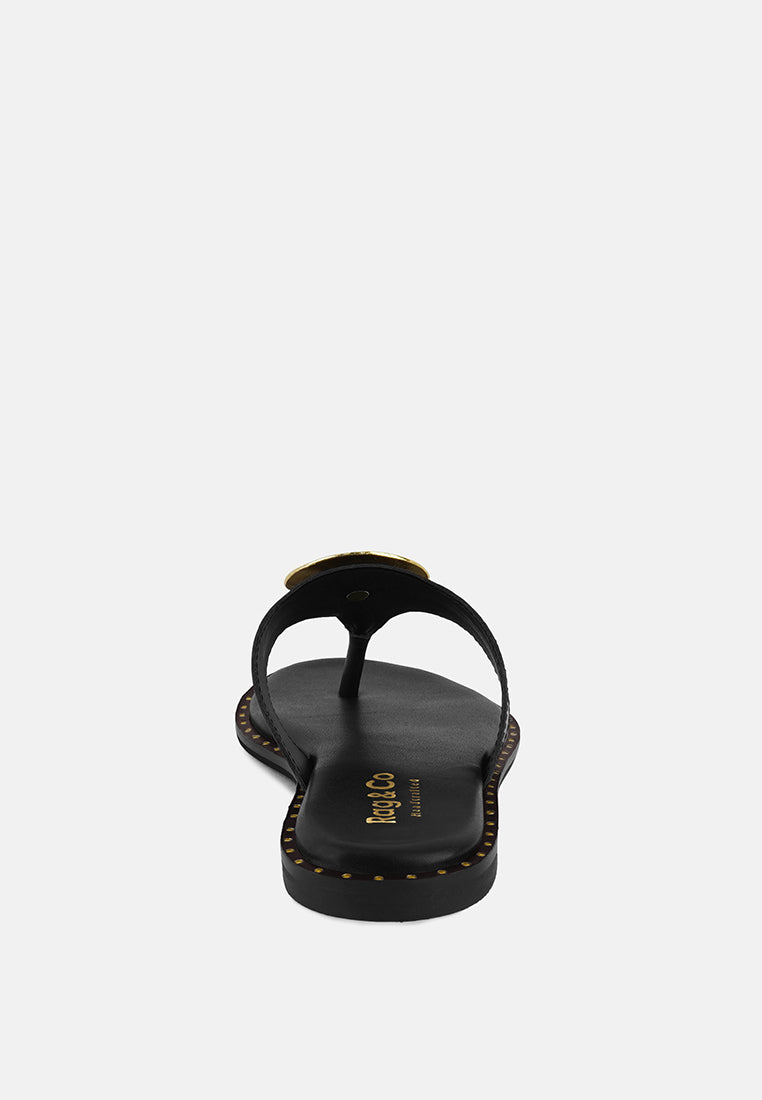 kathleen buckle embellished slip on thong sandals-17