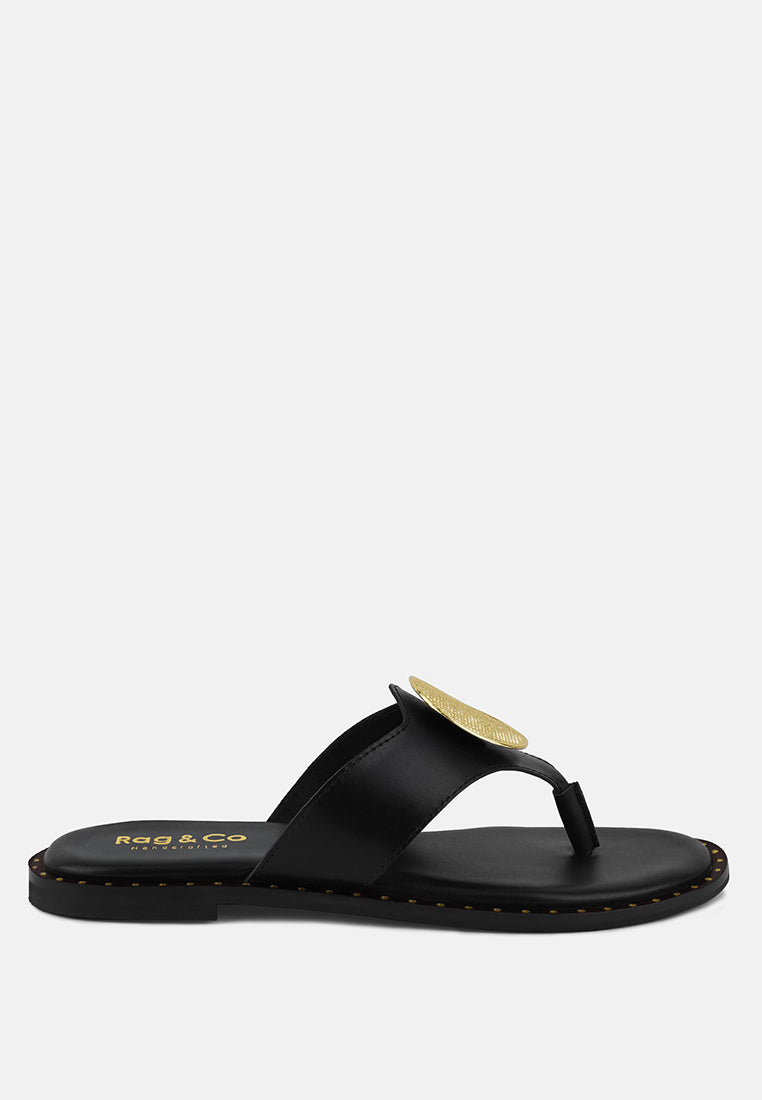 kathleen buckle embellished slip on thong sandals-18