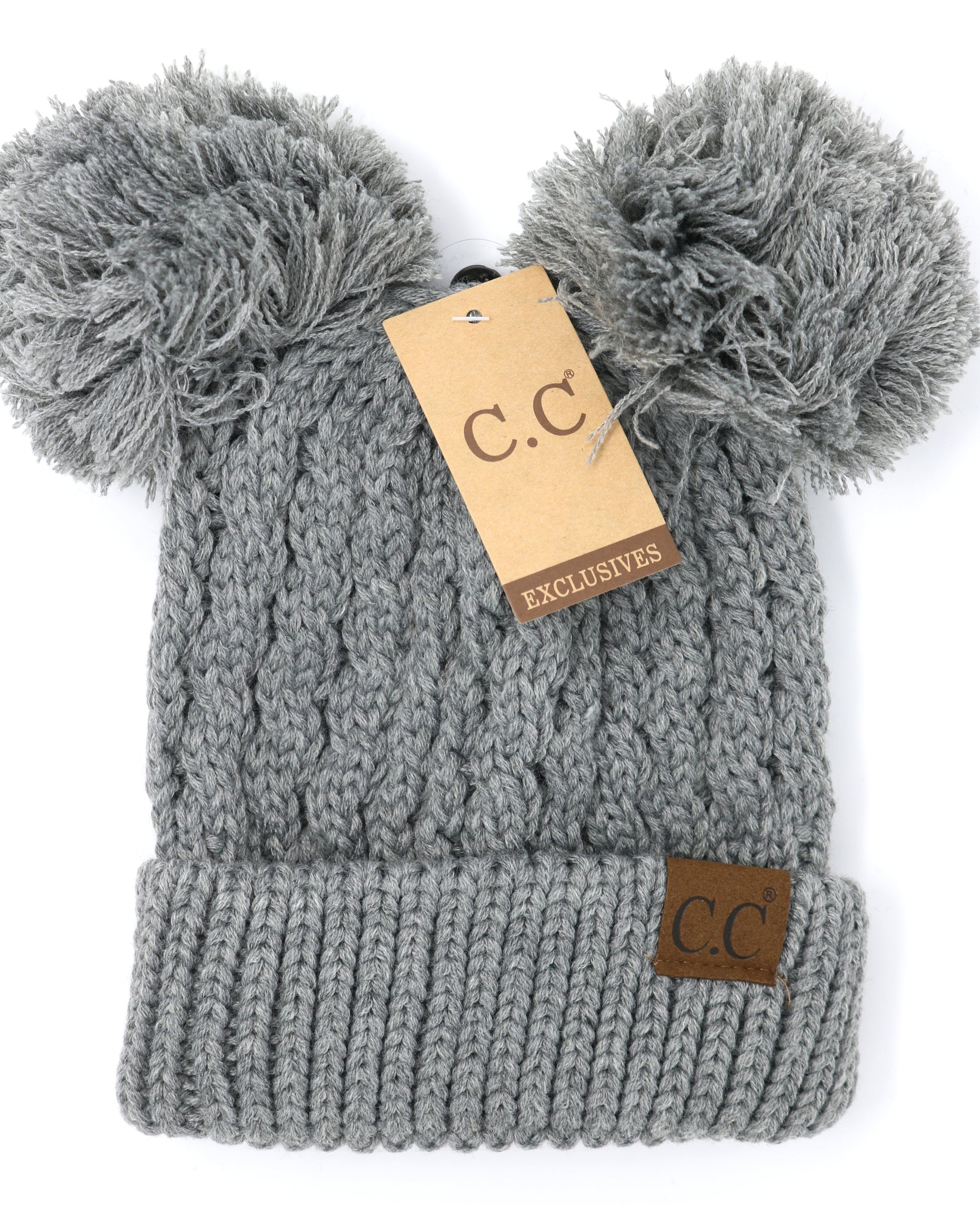 Pom hat  Grey