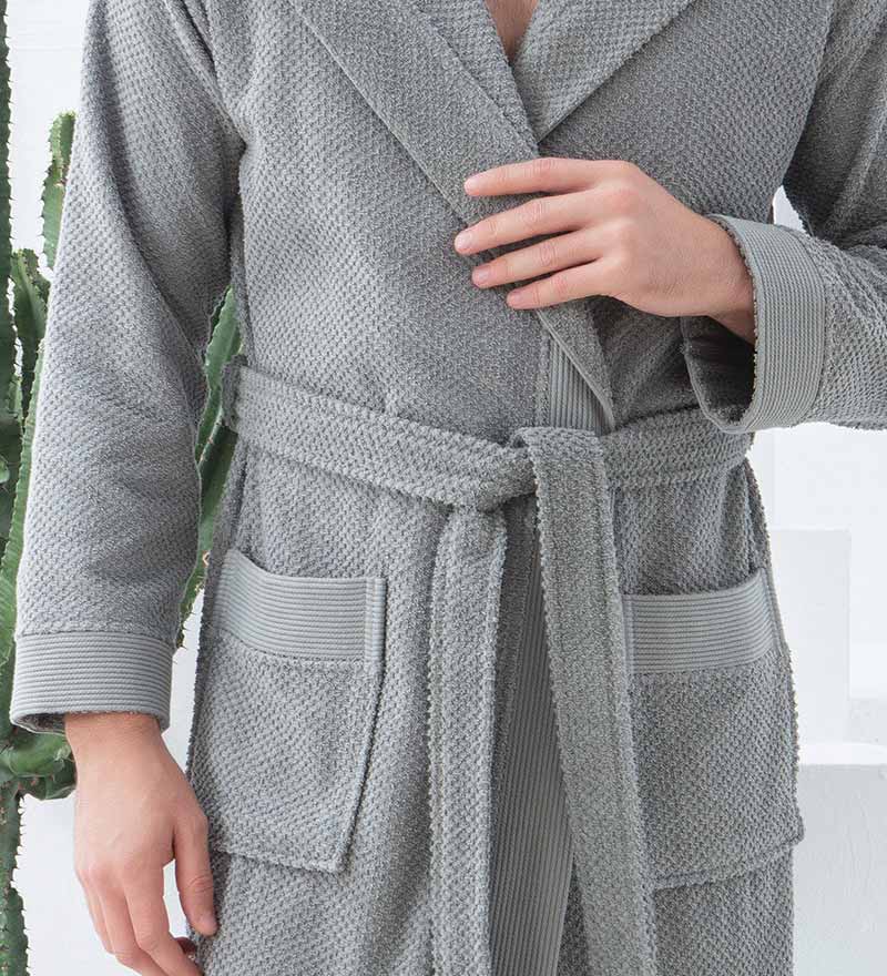 Men's Luxury Turkish Cotton Terry Cloth Robe with Hood-33