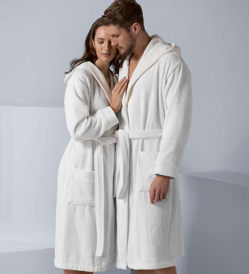 Men's Luxury Turkish Cotton Terry Cloth Robe with Hood-51