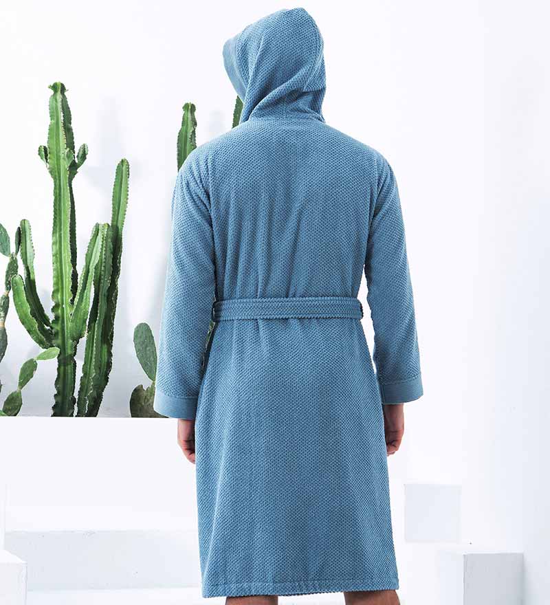 Men's Luxury Turkish Cotton Terry Cloth Robe with Hood-39