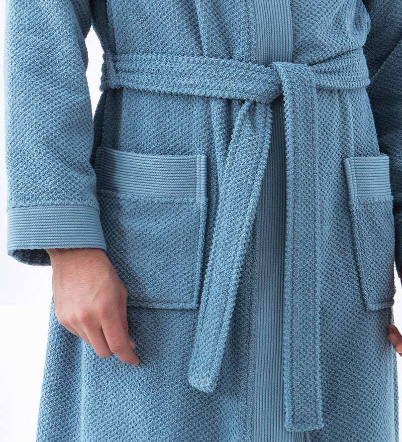 Men's Turkish Cotton Terry Cloth Kimono Robe-37