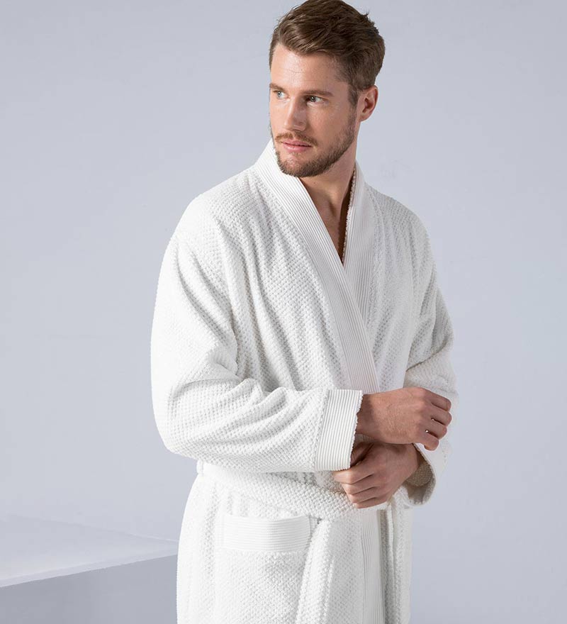 Men's Turkish Cotton Terry Cloth Kimono Robe-48
