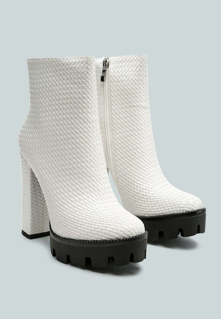 moleski textured block heeled boots-1