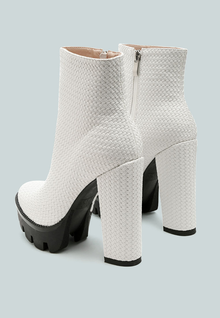 moleski textured block heeled boots-2