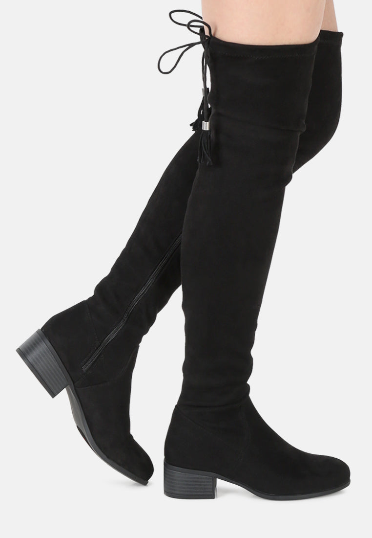 nople knee boots with drawstring-5