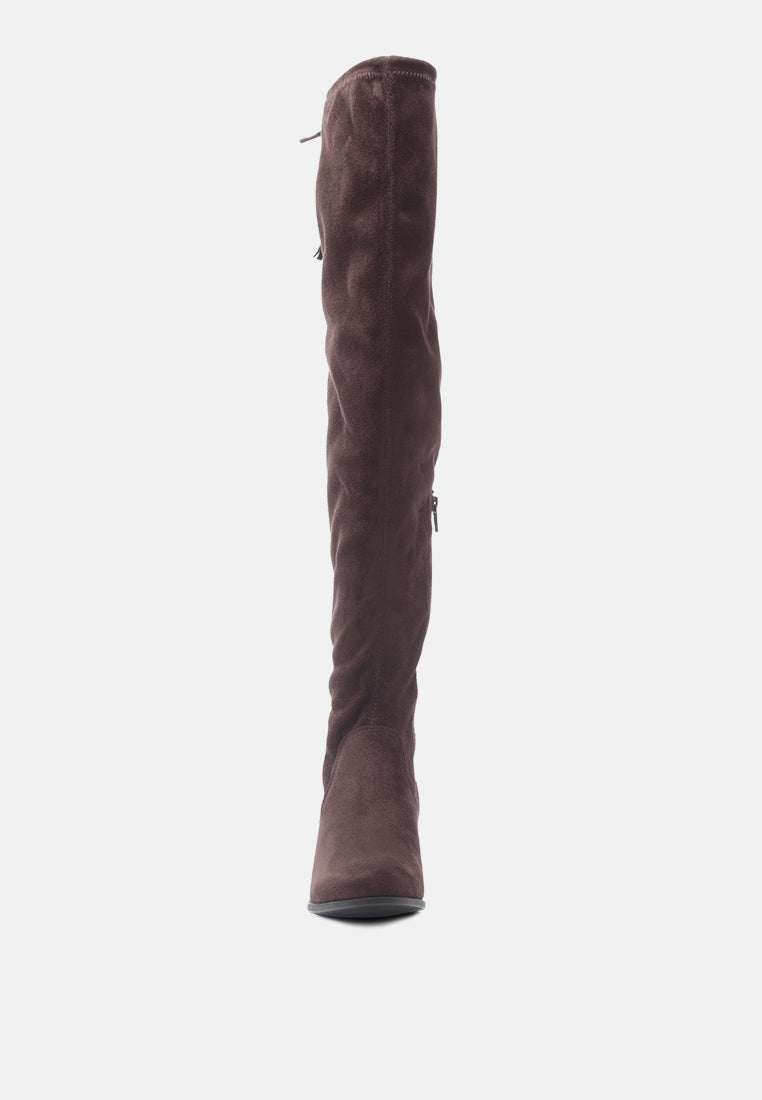 nople knee boots with drawstring-16