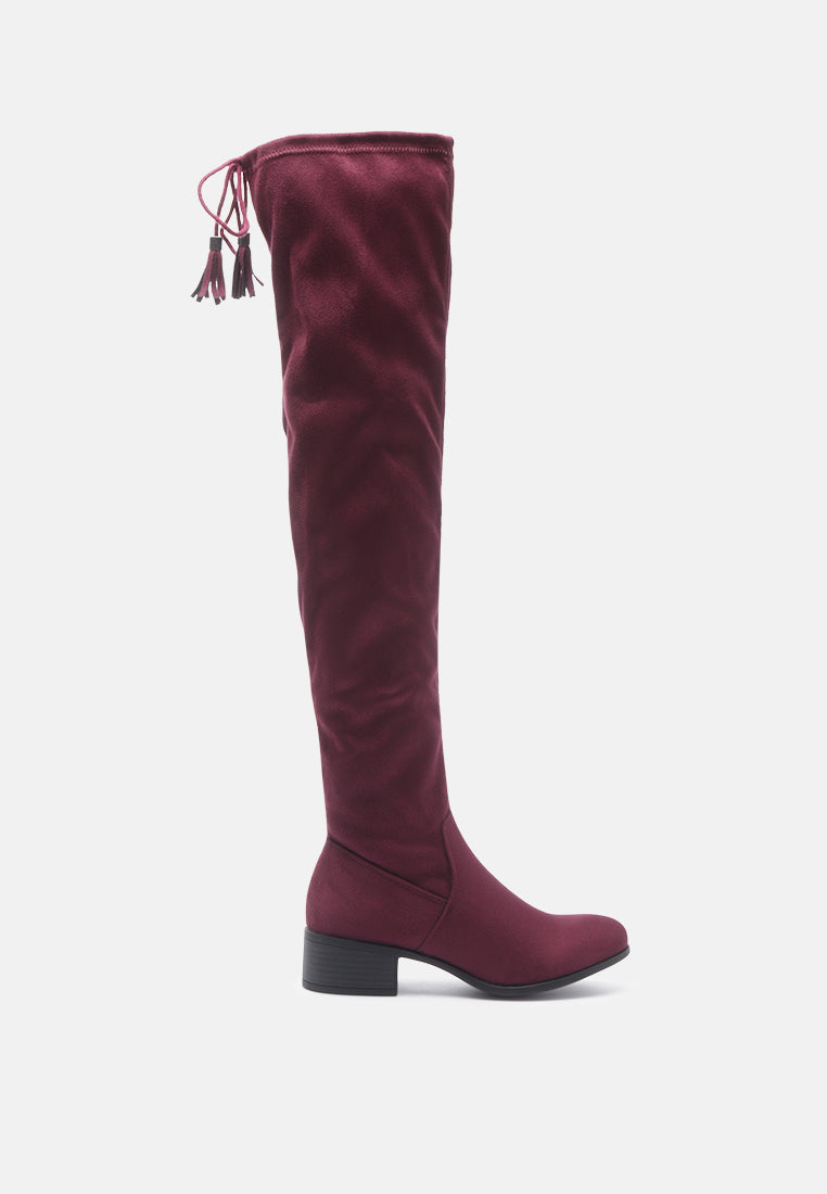 nople knee boots with drawstring-6