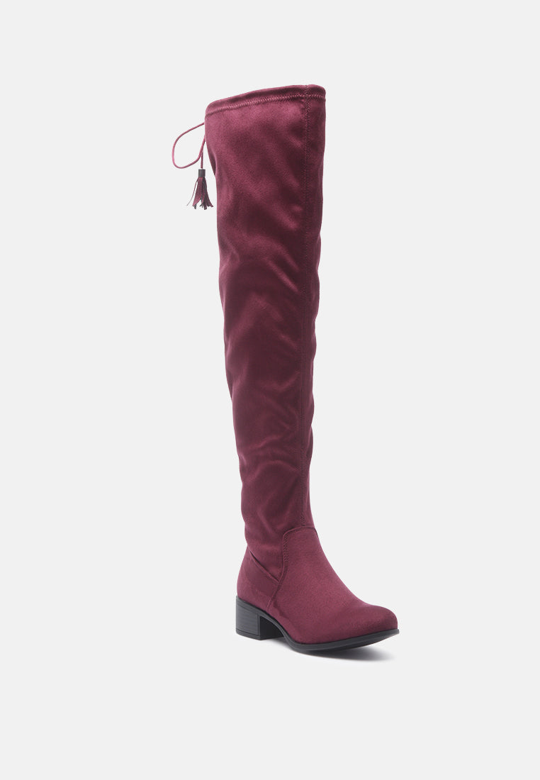 nople knee boots with drawstring-7