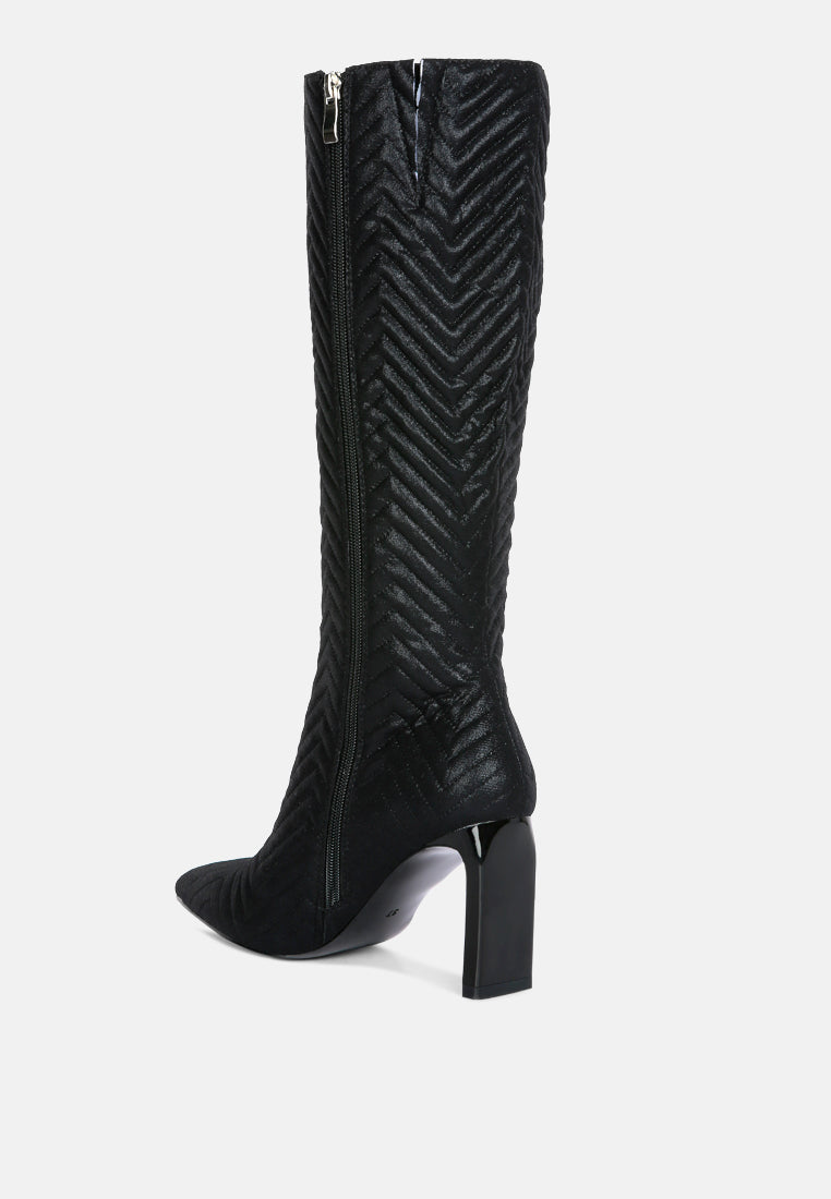 prinkles quilted italian block heel calf boots-12