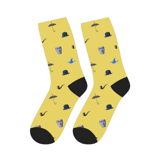 René Magritte Artwork Pattern Socks - Scarvesnthangs