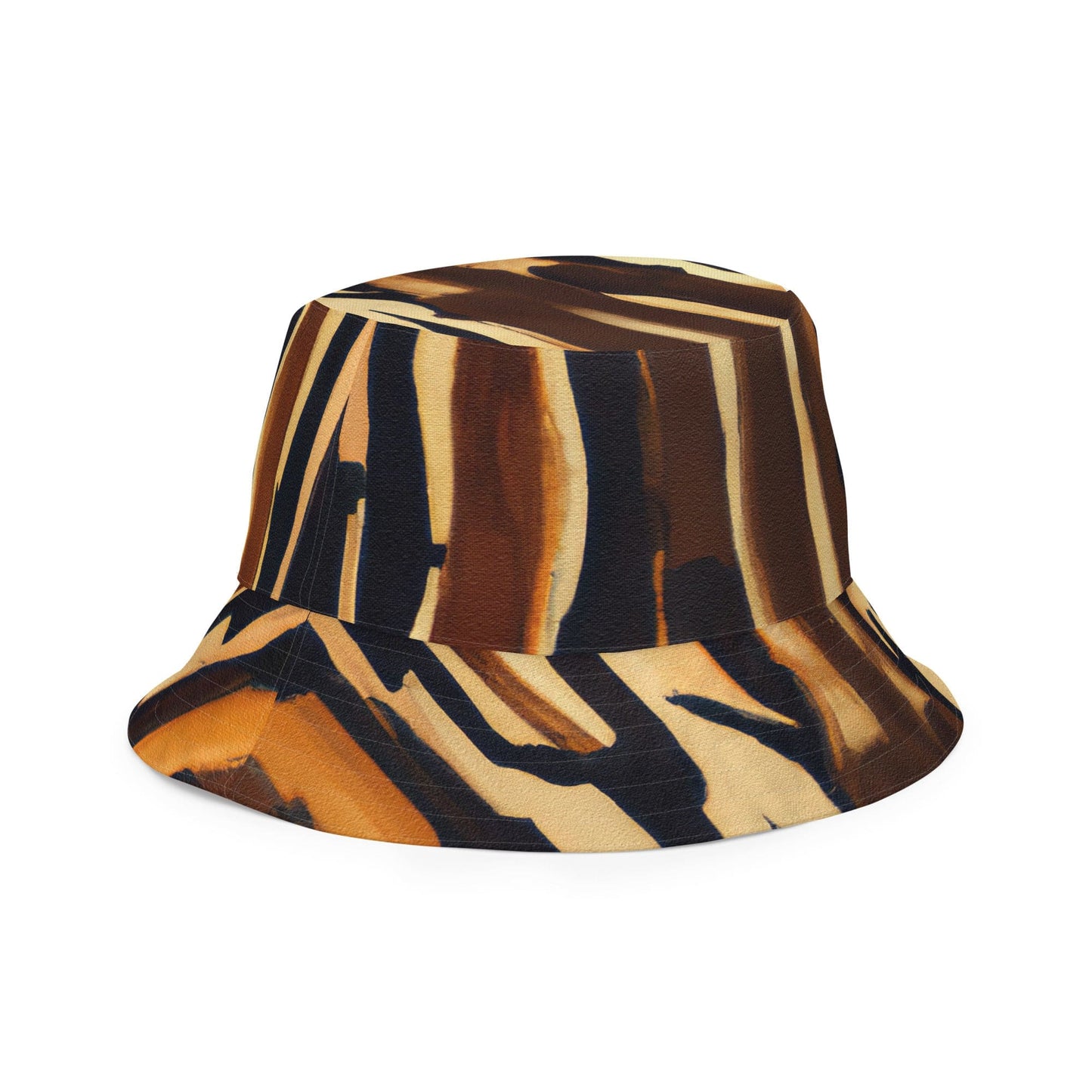 Reversible Bucket Hat, Zorse Geometric Print Pattern-5