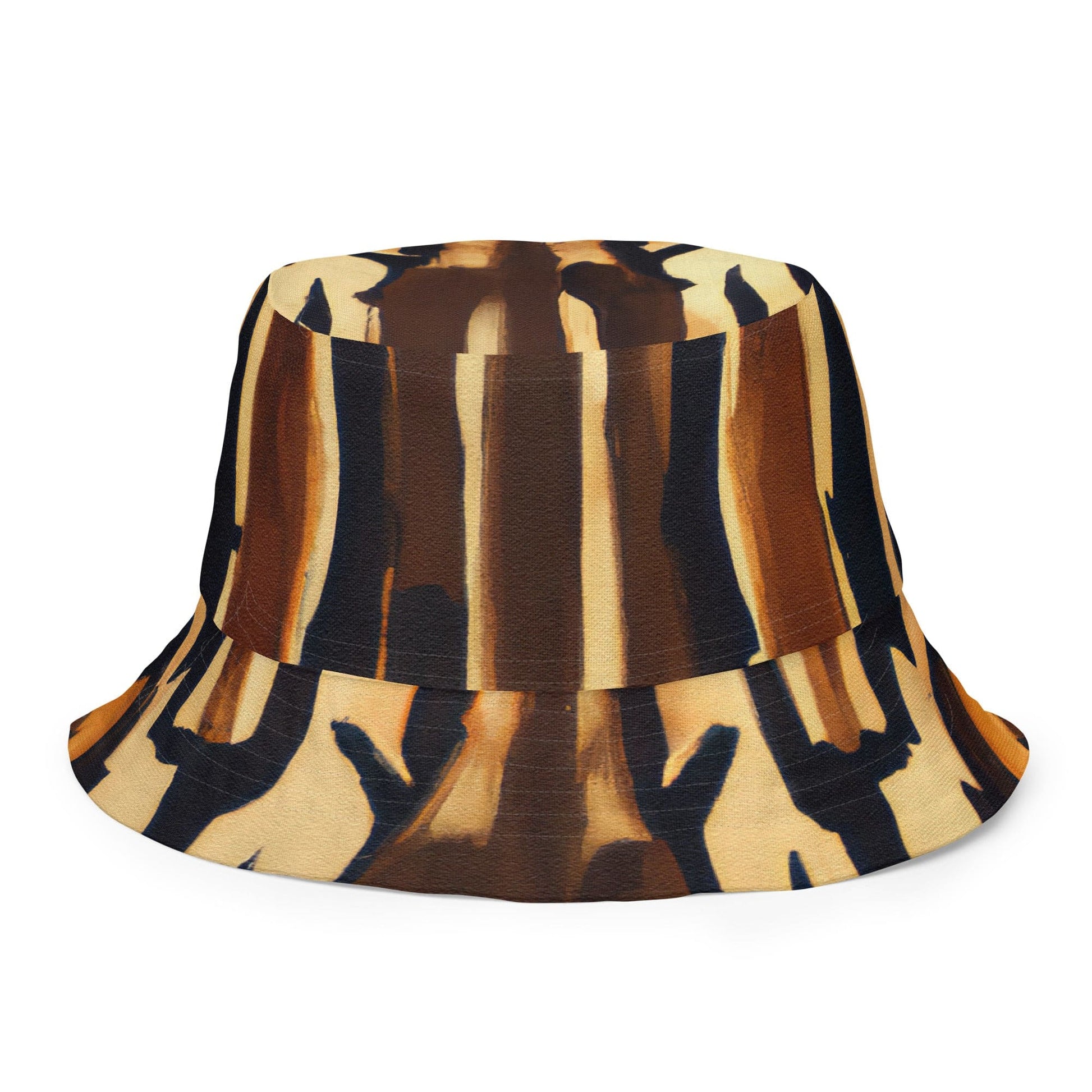 Reversible Bucket Hat, Zorse Geometric Print Pattern-4