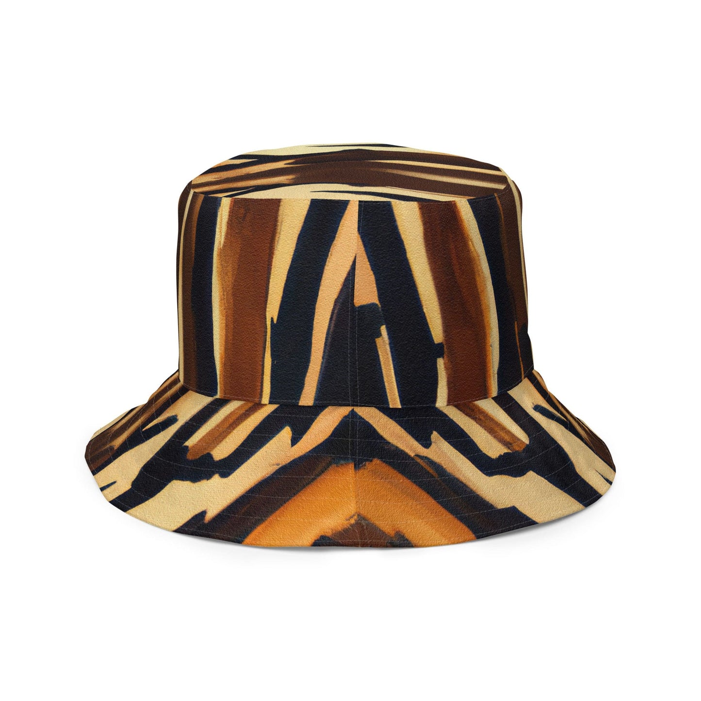 Reversible Bucket Hat, Zorse Geometric Print Pattern-6