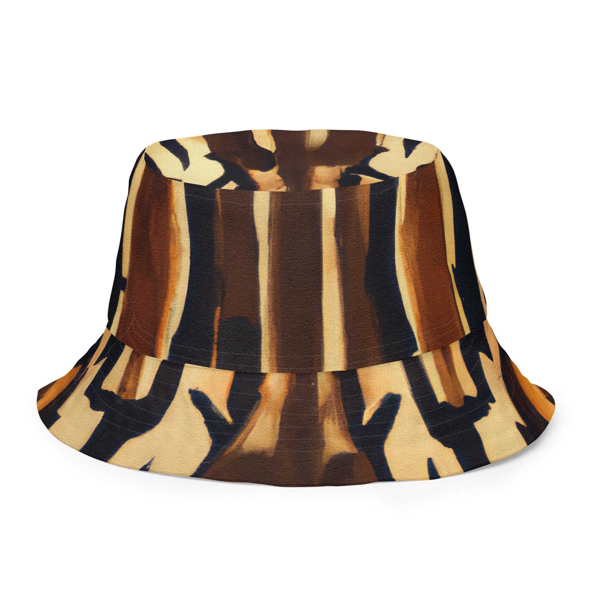 Reversible Bucket Hat, Zorse Geometric Print Pattern-3