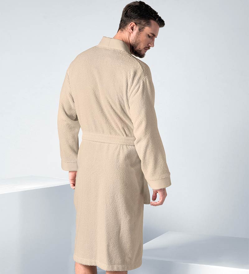 Men's Turkish Cotton Terry Cloth Kimono Robe-34