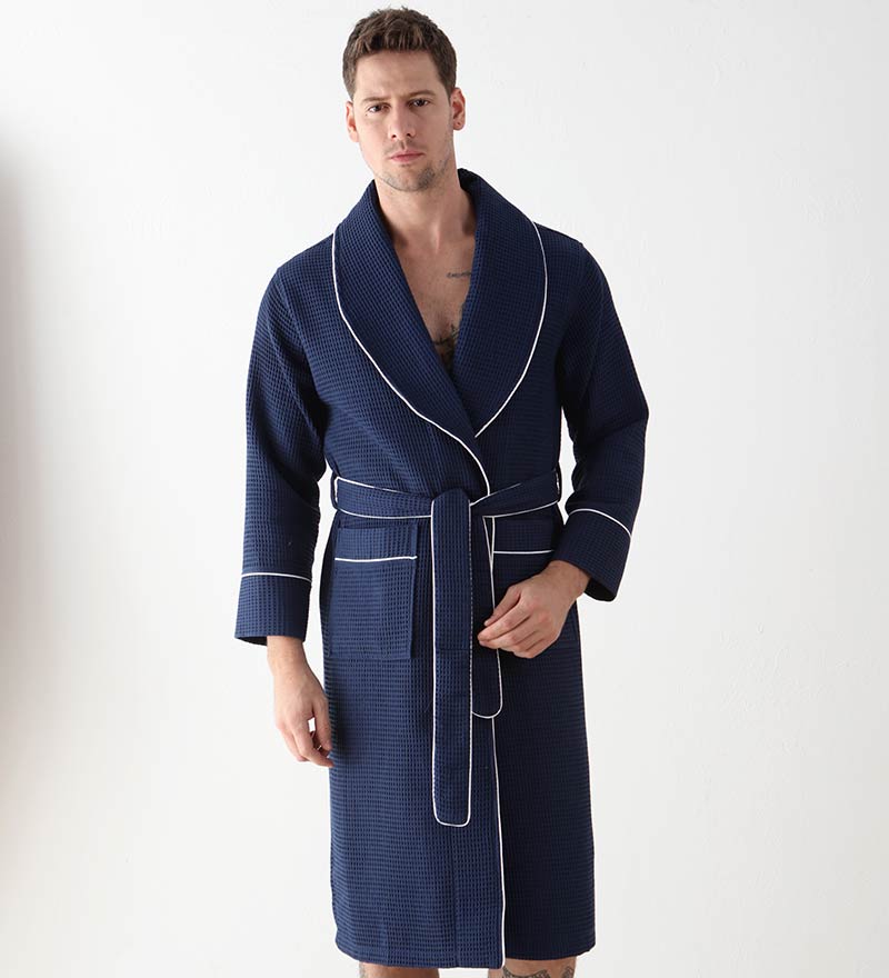 Men's Luxury Waffle Hotel Robe-25