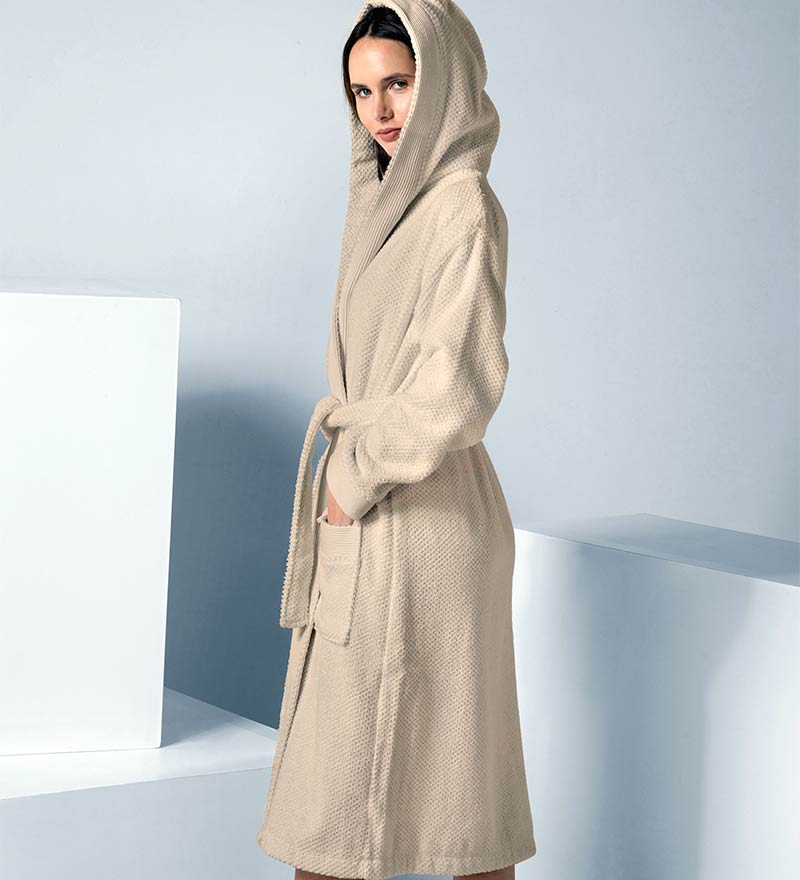 Women's Hooded Turkish Cotton Terry Cloth Robe-35