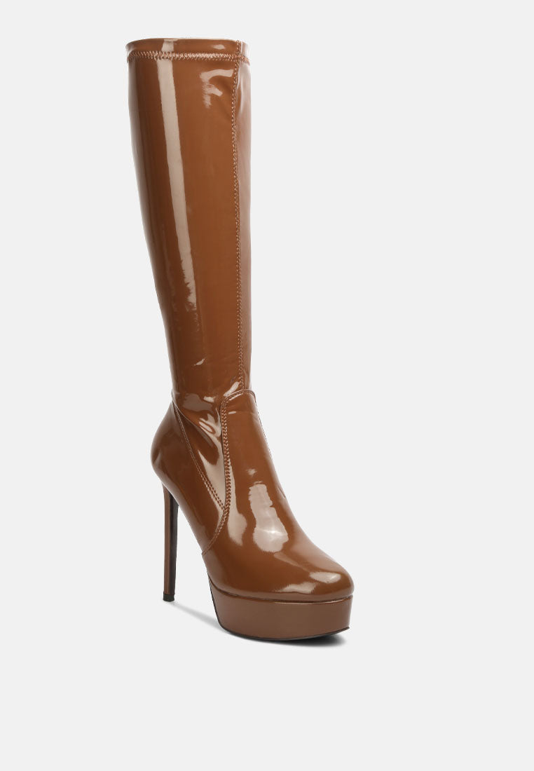 shawtie high heel stretch patent calf boots-16