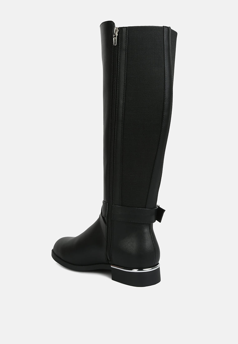 snowd belt embellished knee high boots-9