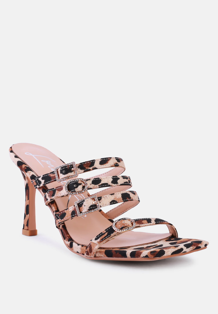 times up diamante buckle mid heel sandals-6