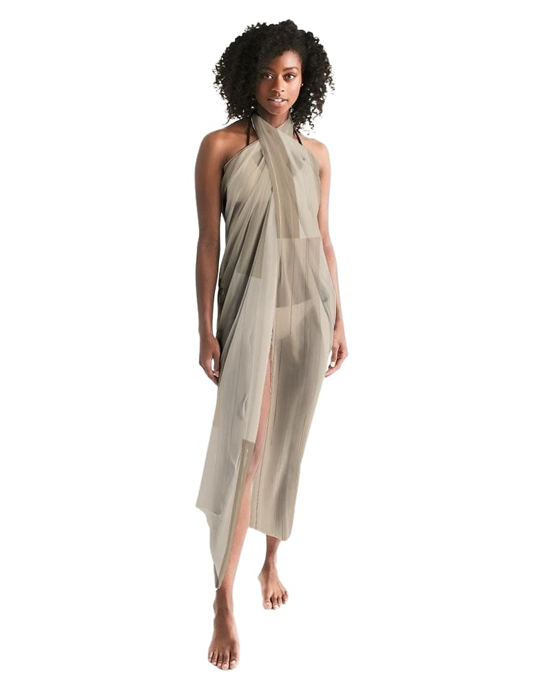 Sheer Beige Swimsuit Cover Up - Scarvesnthangs