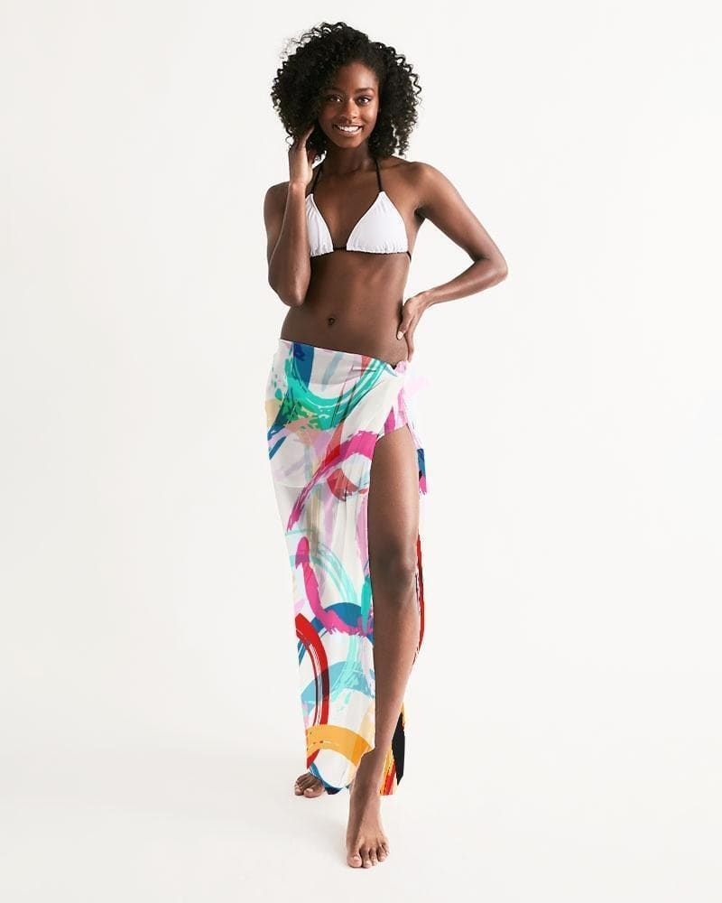 Sheer Circular Multicolor Swimsuit Cover Up - Scarvesnthangs