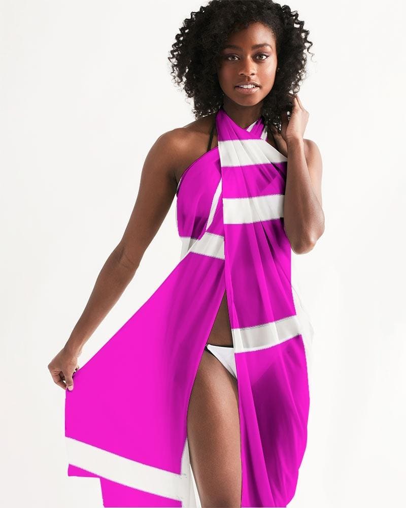 Sheer Colorblock Pink Swimsuit Cover Up - Scarvesnthangs