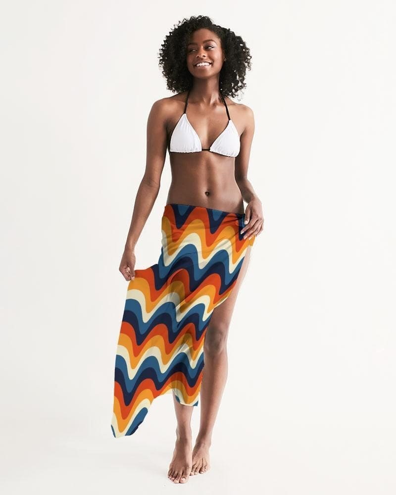 Sheer Geometric Multicolor Swimsuit Cover Up - Scarvesnthangs