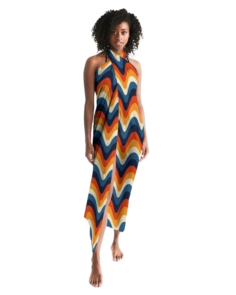 Sheer Geometric Multicolor Swimsuit Cover Up - Scarvesnthangs