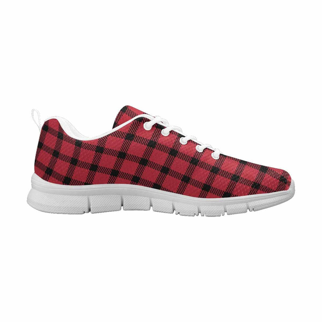 Sneakers for Men,   Buffalo Plaid Red and Black - Running Shoes DG839-0