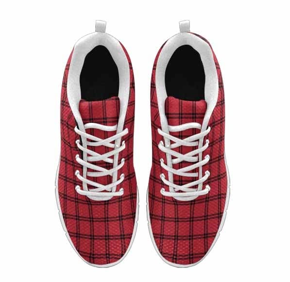 Sneakers for Men,   Buffalo Plaid Red and White - Running Shoes DG837 - Scarvesnthangs