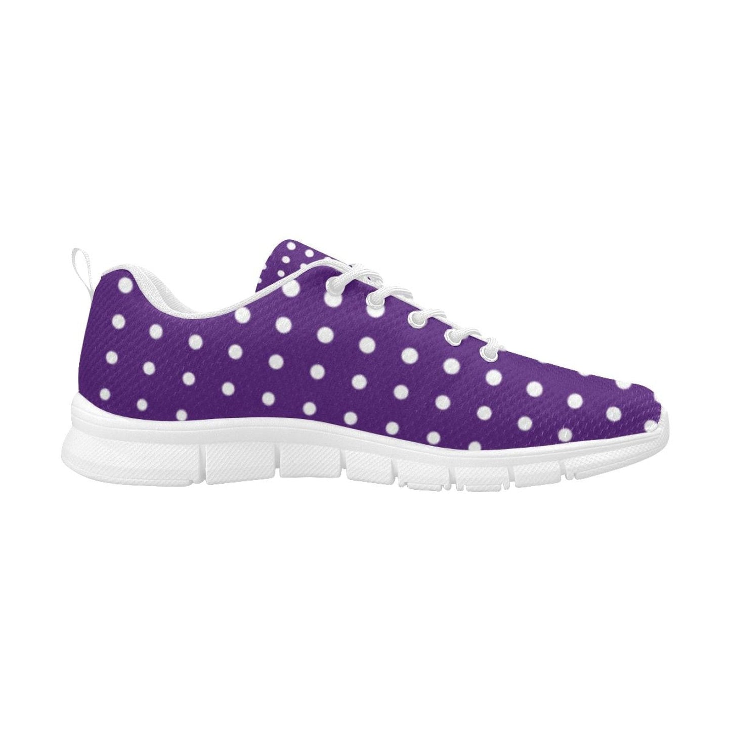 Sneakers for Women,  Purple and White Polka Dot  - Running Shoes-0