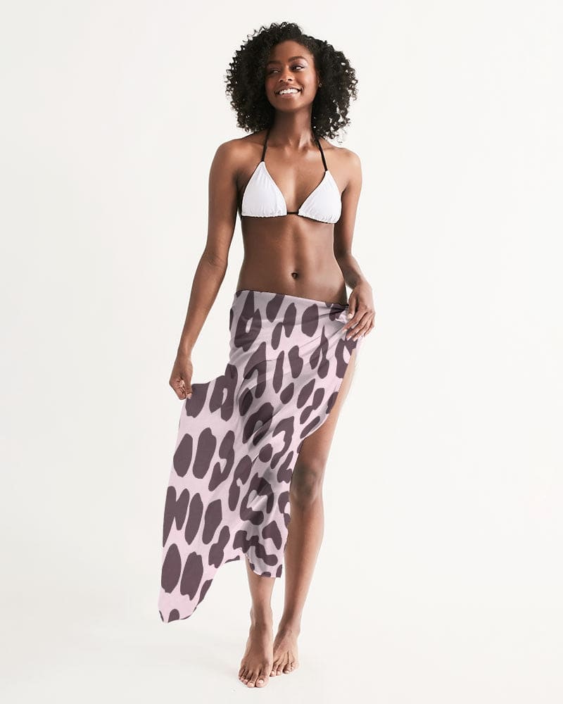 Swim Cover Up - Sarong / Pink Leopard Print - Scarvesnthangs