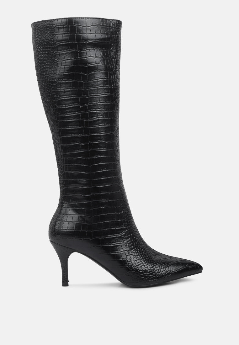 uptown pointed mid heel calf boots-5