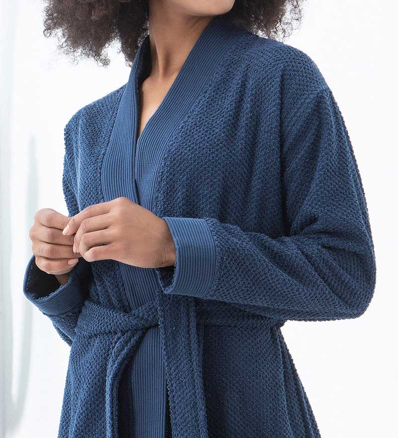 Women's Turkish Cotton Terry Cloth Kimono Robe-48